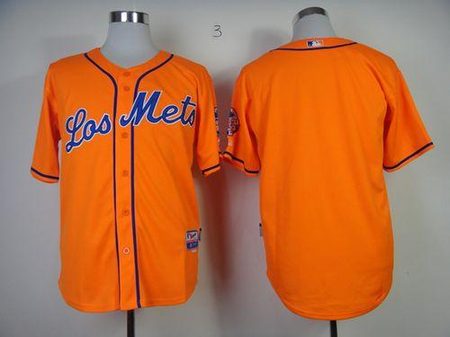 Mets Blank Orange Los Mets Cool Base Stitched Jersey