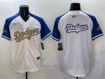 Los Angeles Dodgers Team Big Logo White Royal Gold 2024 World Series Champions Vapor Limited Stitched Jersey