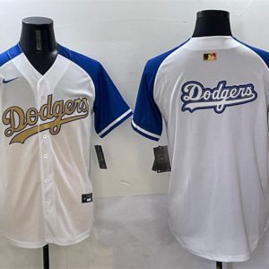 Los Angeles Dodgers Team Big Logo White Royal Gold 2024 World Series Champions Vapor Limited Stitched Jersey