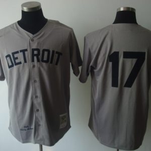 Mitchell And Ness 1968 Tigers #17 Denny McLain Grey Stitched Jersey