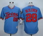Twins #28 Bert Blyleven Light Blue 1984 Turn Back The Clock Stitched Jersey