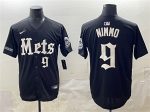 New York Mets #9 Brandon Nimmo Black 'Gotham Gothic Edition' Vapor Premier Limited Stitched Jersey