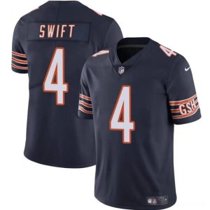 Chicago Bears #4 D¡¯Andre Swift Navy Vapor Stitched Jersey