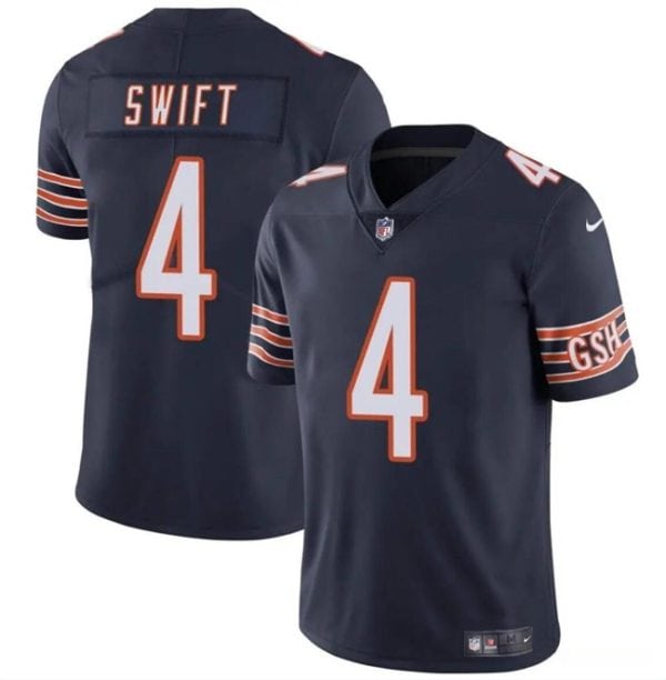 Chicago Bears #4 D¡¯Andre Swift Navy Vapor Stitched Jersey