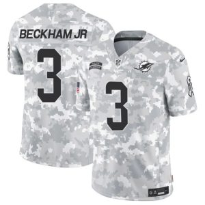 Miami Dolphins #3 Odell Beckham Jr. Arctic Camo 2024 F.U.S.E. Salute To Service Limited Stitched Jersey
