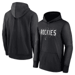 Colorado Rockies Black Pregame Performance Pullover Hoodie