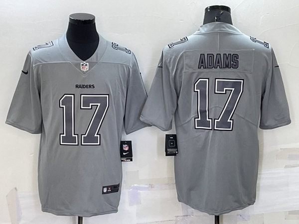 Las Vegas Raiders #17 Davante Adams Gray Atmosphere Fashion Stitched Jersey
