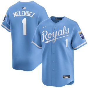 Kansas City Royals #1 MJ Melendez Light Blue Alternate Limited Stitched Jersey