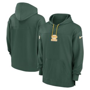 Green Bay Packers Green Performance Pullover Hoodie