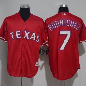 Texas Rangers #7 Ivan Rodriguez Red Cool Base Stitched Jersey