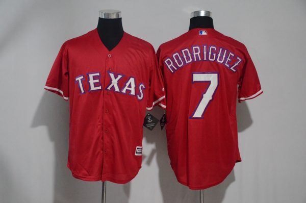 Texas Rangers #7 Ivan Rodriguez Red Cool Base Stitched Jersey