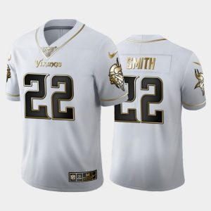 Minnesota Vikings #22 Harrison Smith White 2019 100th Season Golden Edition Limited Stitched Jersey