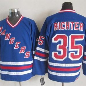 Rangers #35 Mike Richter Blue CCM Heroes Of Hockey Alumni Stitched Jersey