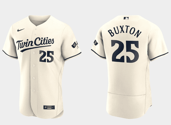 Minnesota Twins #25 Byron Buxton 2023 Cream Flex Base Stitched Jersey