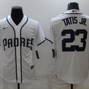 San Diego Padres #23 Fernando Tatis Jr. White Cool Base Stitched Jersey