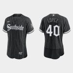 Chicago White Sox #40 Reynaldo Lopez 2021 City Connect Replica Flex Base Stitched Jersey