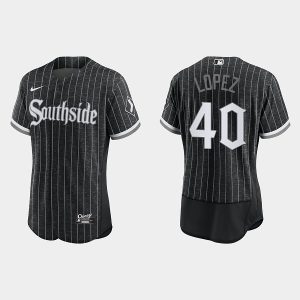 Chicago White Sox #40 Reynaldo Lopez 2021 City Connect Replica Flex Base Stitched Jersey