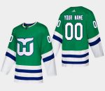 Carolina Hurricanes Custom Green Stitched Jersey