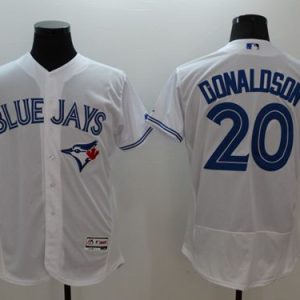 Blue Jays #20 Josh Donaldson White Flexbase Authentic Collection Stitched Jersey