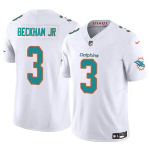 Miami Dolphins #3 Odell Beckham Jr White 2023 F.U.S.E Vapor Limited Stitched Jersey