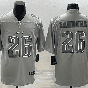Philadelphia Eagles #26 Miles Sanders Gray Atmosphere Fashion Stitched Jersey