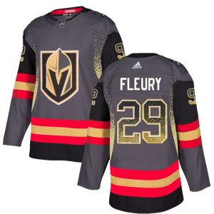 Vegas Golden Knights #29 Marc-Andre Fleury Grey Drift Fashion Stitched Jersey