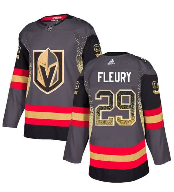 Vegas Golden Knights #29 Marc-Andre Fleury Grey Drift Fashion Stitched Jersey