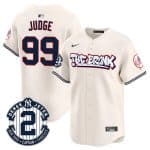 New York Yankees #99 Aaron Judge Cream The Bronx Graffiti V2 Vapor Limited Stitched Jersey