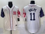 New York Yankees #11 Anthony Volpe White American Style Limited Stitched Jersey