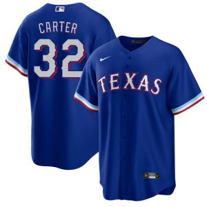 Texas Rangers #32 Evan Carter Royal Cool Base Stitched Jersey
