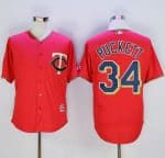 Twins #34 Kirby Puckett Red New Cool Base Stitched Jersey