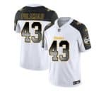 Pittsburgh Steelers #43 Troy Polamalu White Black 2023 F.U.S.E. Smoke Vapor Untouchable Limited Stitched Jersey