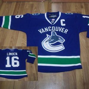 Canucks #16 Trevor Linden Stitched Blue Jersey