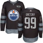 Oilers #99 Wayne Gretzky Black 1917-2017 100th Anniversary Stitched Jersey