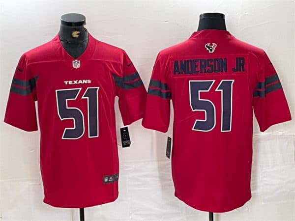 Houston Texans #51 Will Anderson Jr. Red Vapor Untouchable Stitched Jersey