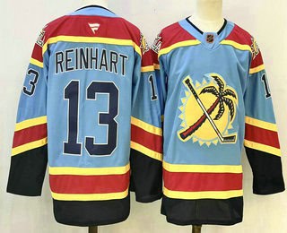 Florida Panthers #13 Sam Reinhart Blue Reverse Retro Stitched Authentic Jersey