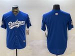 Los Angeles Dodgers Blank Royal 2024 World Series With Fernando Memorial Patch Alternate Limited Stitched Jersey
