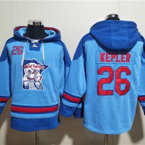 Minnesota Twins #26 Max Kepler Blue Ageless Must-Have Lace-Up Pullover Hoodie