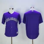 Rockies Blank Purple New Cool Base Stitched Jersey