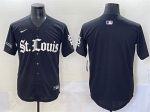 St. Louis Cardinals Blank Black 'Gothic Legacy Edition' Vapor Premier Limited Stitched Jersey