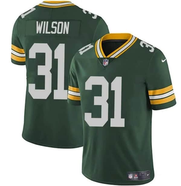 Green Bay Packers #31 Emanuel Wilson Green Vapor Limited Stitched Jersey
