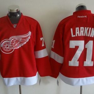 Red Wings #71 Dylan Larkin Red Stitched Jersey