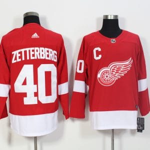 Detroit Red Wings #40 Henrik Zetterberg Red Stitched Adidas Jersey