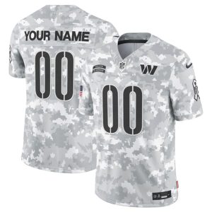 Washington Commanders Custom 2024 F.U.S.E. Arctic Camo Salute To Service Limited Stitched Jersey