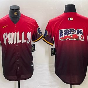 Philadelphia Phillies Red Team Big Logo 2024 City Connect Limited Stitched Jersey