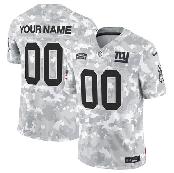 New York Giants Custom 2024 F.U.S.E. Arctic Camo Salute To Service Limited Stitched Jersey