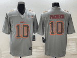 Kansas City Chiefs #10 Isiah Pacheco Gray Super Bowl LVII Patch Atmosphere Fashion Stitched Jersey