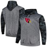 Arizona Cardinals Heather Charcoal Big Tall Camo Pullover Hoodie