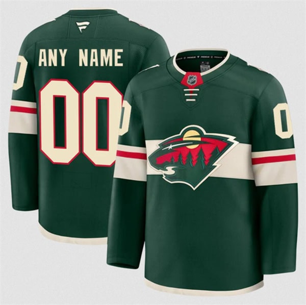 Minnesota Wild Custom Green 2024-25 Home Stitched Jersey