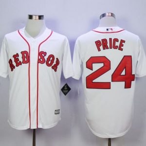 Red Sox #24 David Price White New Cool Base Stitched Jersey